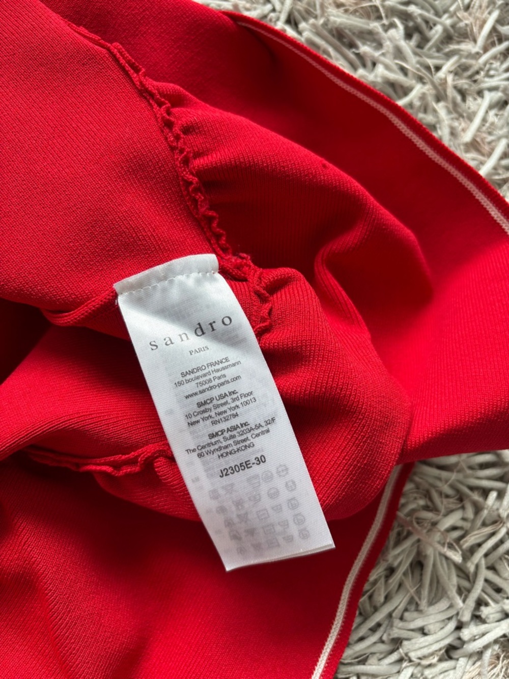 Sandro Skirt Red Women's Zip Sz 3 Authentic❤️ - Picture 9 of 11